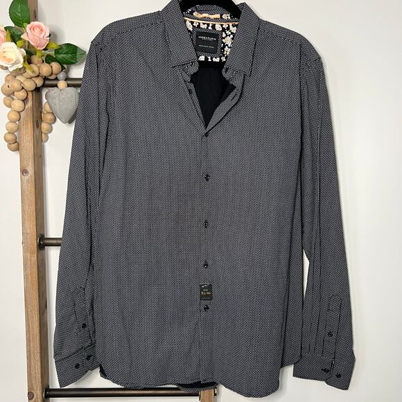 Denim and Flower Ricky Singh Long Sleeve Button Up Mens Shirt Size XL - Picture 2 of 7